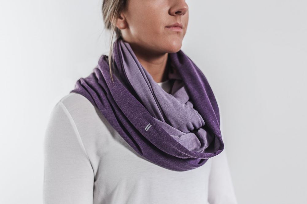 TWO-TONE INFINITY SCARF - PURPLE & LAVENDER