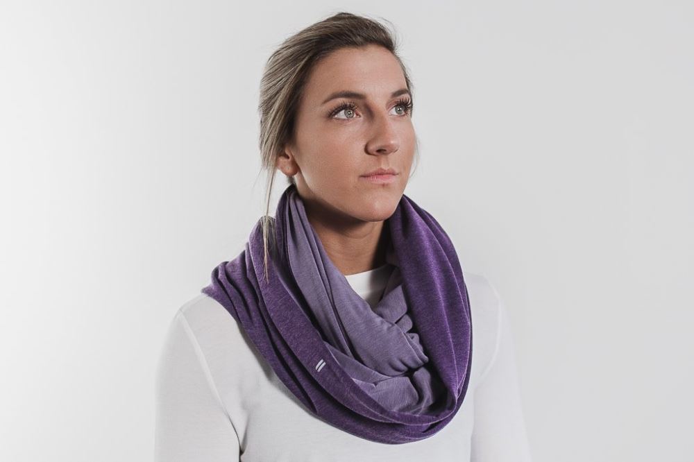 TWO-TONE INFINITY SCARF - PURPLE & LAVENDER