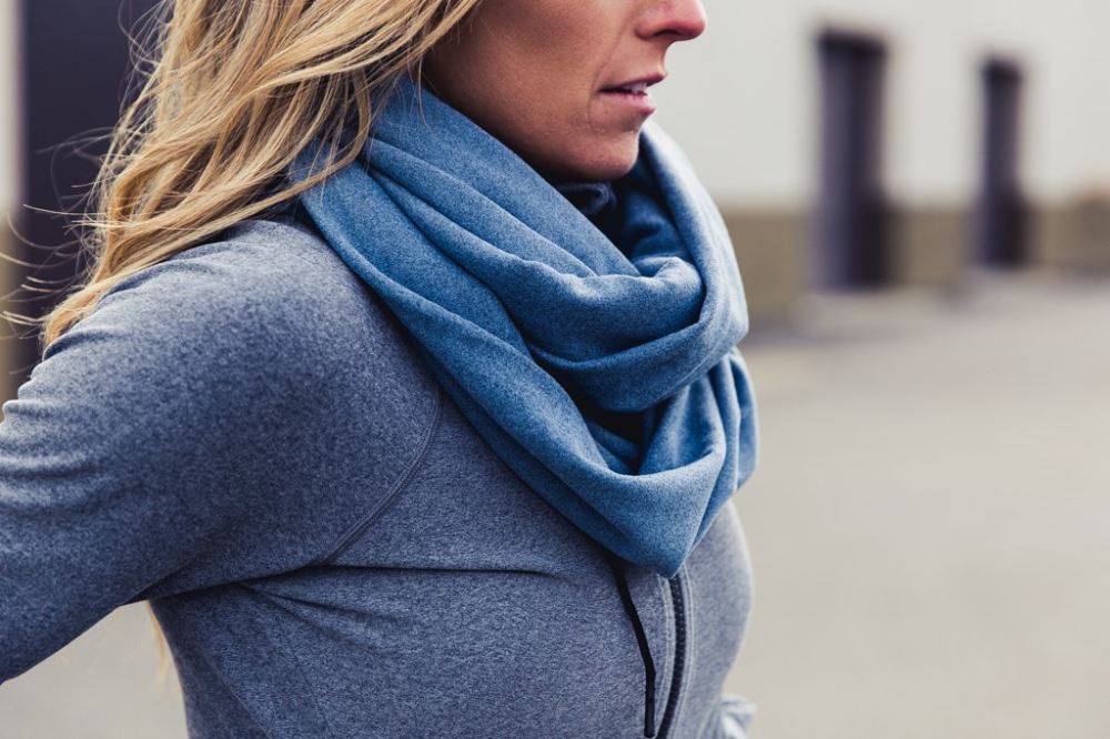 TO & FROM INFINITY SCARF - STEEL BLUE