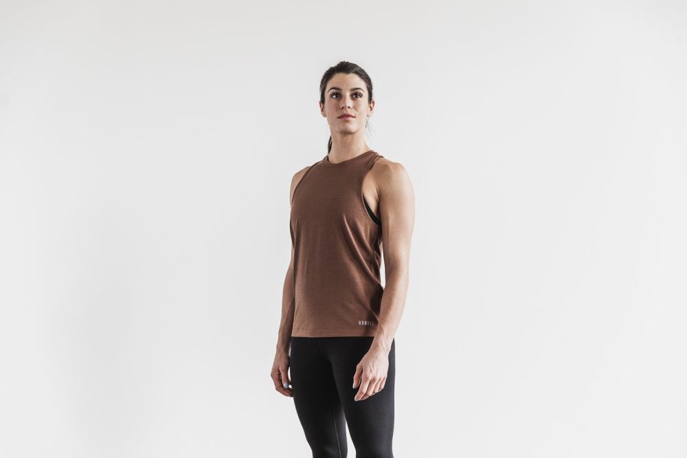 WOMEN'S HIGH-NECK TANK (CLASSIC COLORS) - BROWN