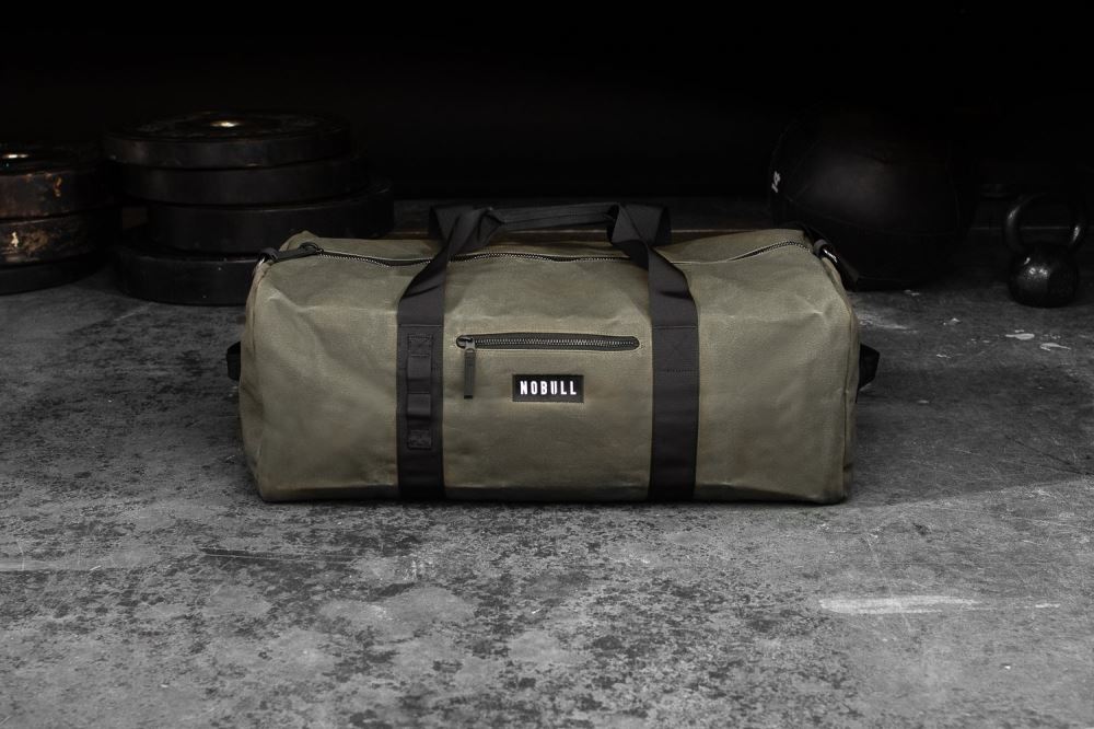 XL WAXED CANVAS TRADITIONAL DUFFLE - ARMY