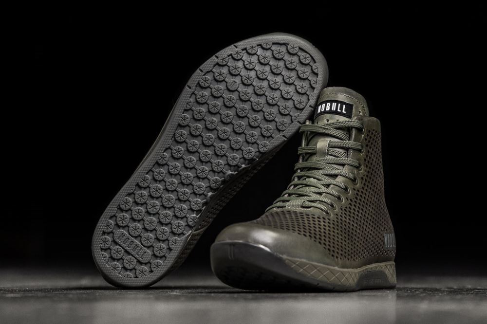 HIGH-TOP MOSS LEATHER TRAINER (MEN'S)