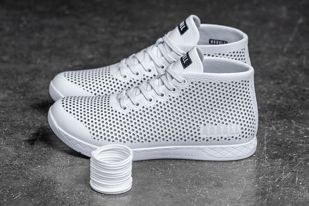 WHITE LEATHER MID TRAINER (MEN'S)